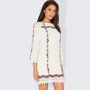 Alice + Olivia Embroidered Floral Riska Dress